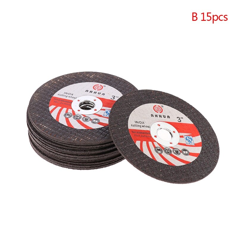 1/5/15 Stuks Circulaire Hars Slijpschijf 75Mm Mini Doorslijpschijf Voor Haakse Slijper Staal Steen schuren Disc Snijden Hoek Slijpen: B
