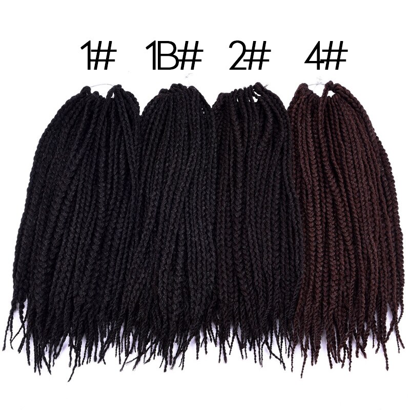 Ombre Grey 18 Inch Synthtic Micro Crochet Box Braids Hair Extension 24 Roots hair Braiding for Black Women