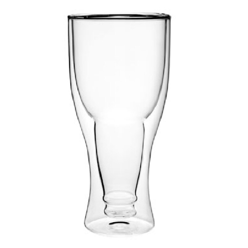 Borosilicate Double Wall Beer Glass Beer cups 250ml 350ml 450ml Juice Beverage Glass Beer Cup Simple: 450ML