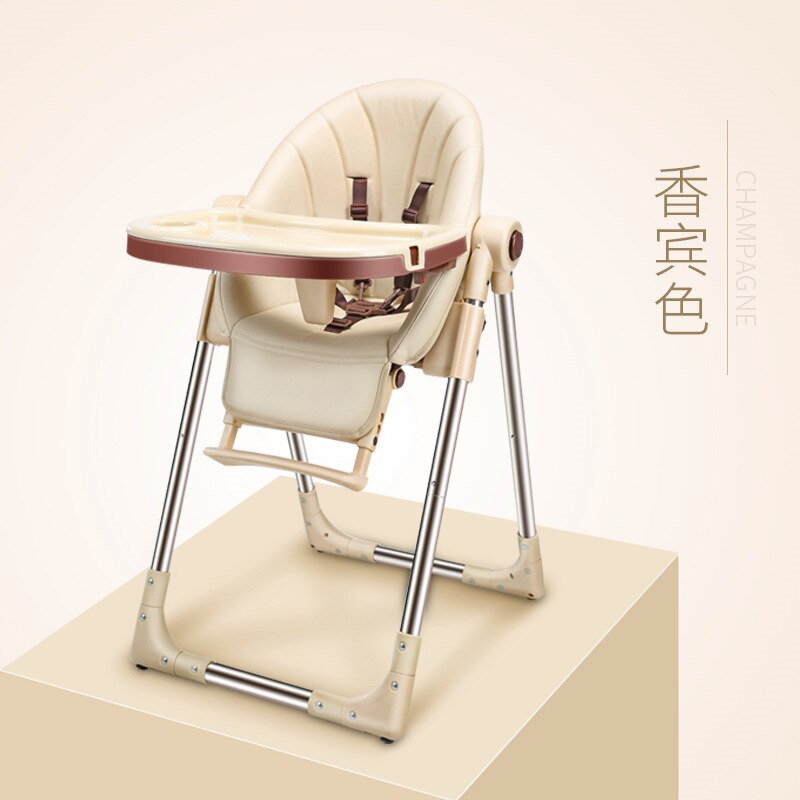 LazyChild Baby Esszimmer Stuhl, Art Baby Stuhl, essen Esstisch Und Stuhl, Multifunktionale Faltbare Kleinkind Sitz: Champagner