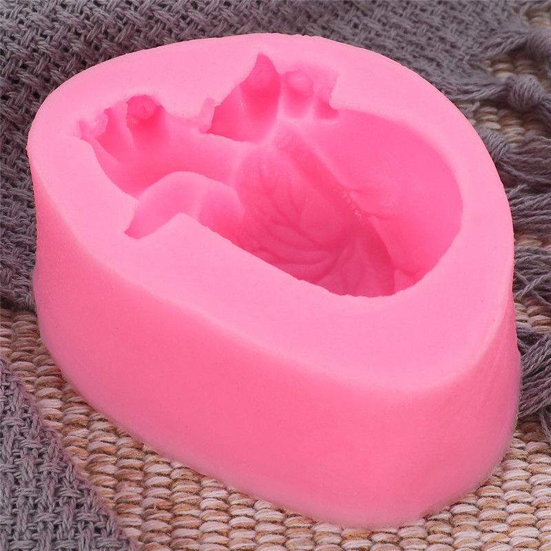 3D Human Heart Mold Fondant Silicone Cake Chocolate Mold Resin Clay Mould Soap Candle Craft Molds Anatomical Heart Wax Mold