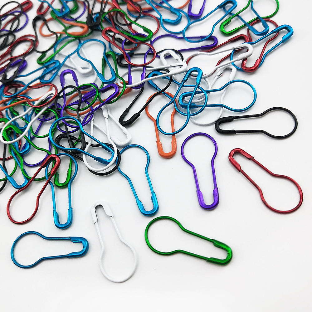 100 Stks/pak Kalebas Vorm Metalen Veiligheidsspelden Craft Clips Marker Tag Pin Diy Breien Kruissteek Houder Naaien Gereedschap Accessoires: Mixed Colors