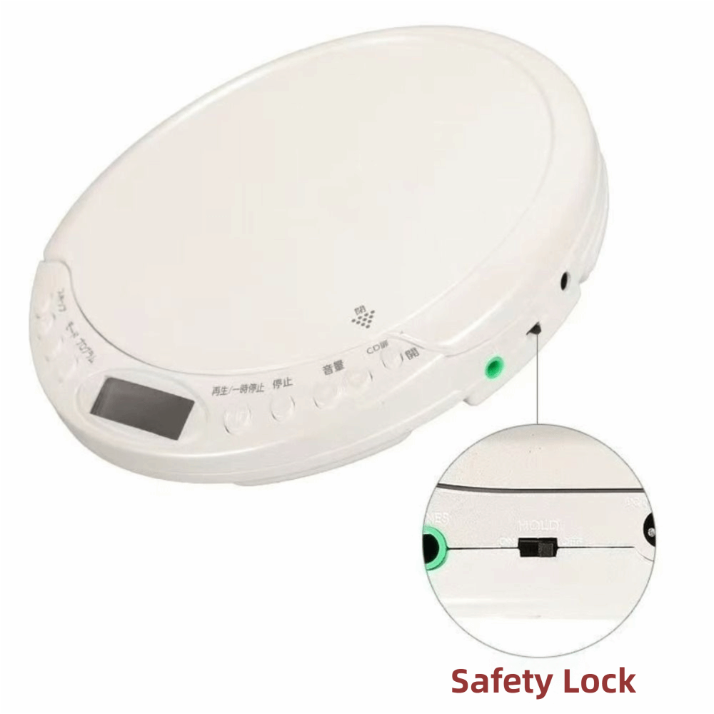LCD Screen Display Portable CD Player Sound USB Port Bluetooth Player Looping Function Music Player