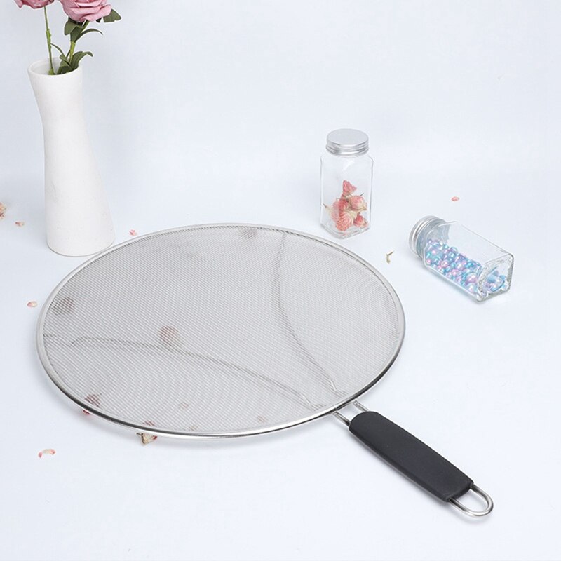 Stainless Steel Grease Splatter Screen For Frying Pan Stop Oil Splash Protects Skin From Burns Splatter Guard For Cooking