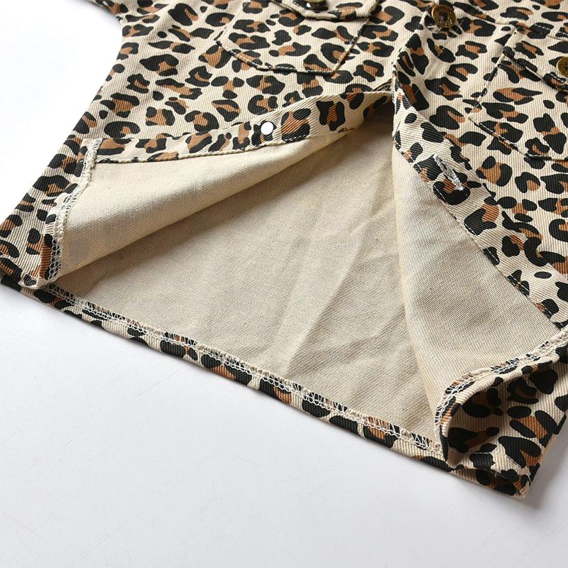 Babyinstar kinderblouses voor meisjes, luipaardprint meisjesblouses, kinderoutfits, peuterkleding, topjes voor meisjes