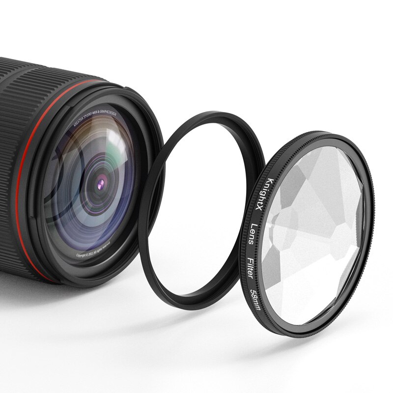Knightx 9 Prisma Lens 52Mm 58Mm 67Mm 77Mm Camera Filter Split Dioptrie Roterende Verwisselbare Nummer Een fotografie Uv Cpl Nd