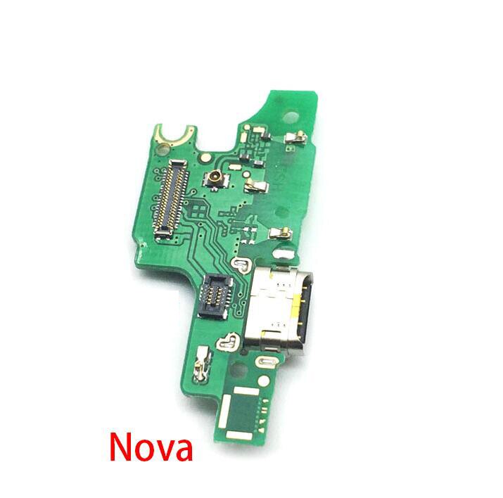 Usb ladeport dock-kontakt flex kabel med mikrofon for huawei nova 2 plus 2s 3 3i 3e 4 4e 5 5i pro usb-kort: Nova