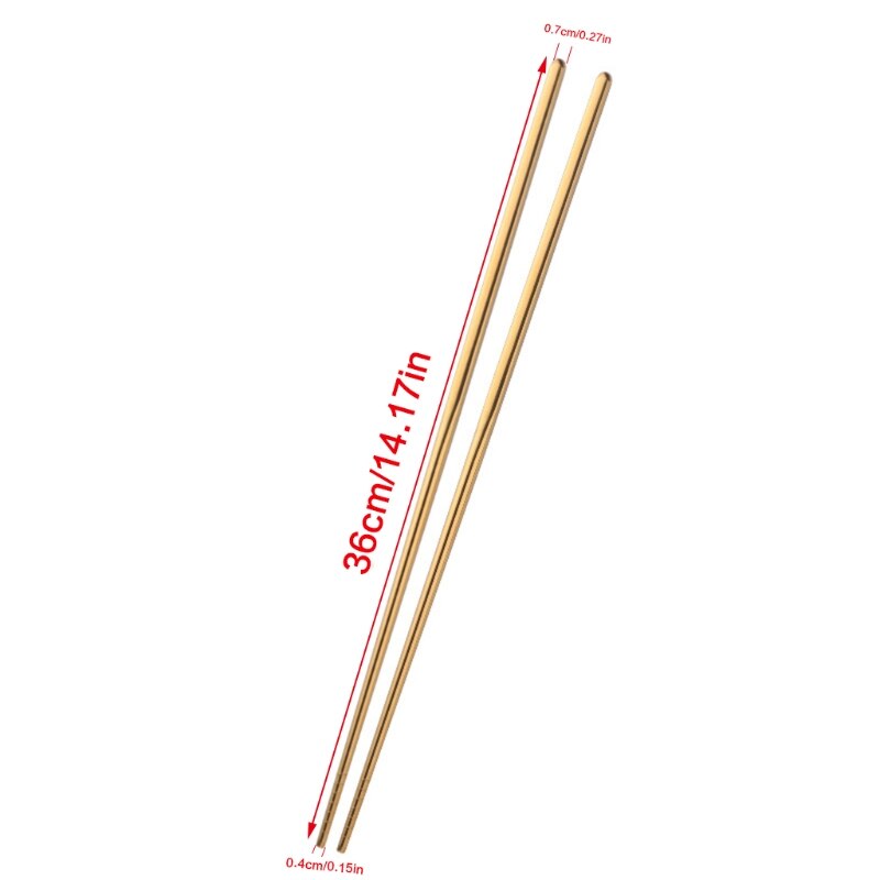 1 Pair Extra Long 36cm Cooking Chopsticks Pot Chopsticks Frying Noodle Chopsticks 304 Stainless Steel Chinese Chop Sticks