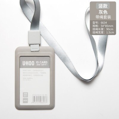 Infällbar märkeshållare id-korthållare med indragbar lanyard liftkortshållare namnskylthållare: 6634 e 6955g