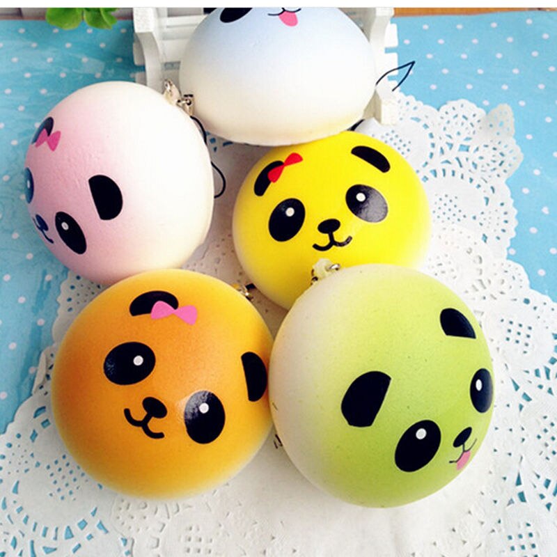 Leuke Cartoon Gezicht Squishy Panda Broodjes Panda Squishies Super Langzaam Stijgende Vruchten Geurende Squeeze Stress Relief Speelgoed Brood Simulatio