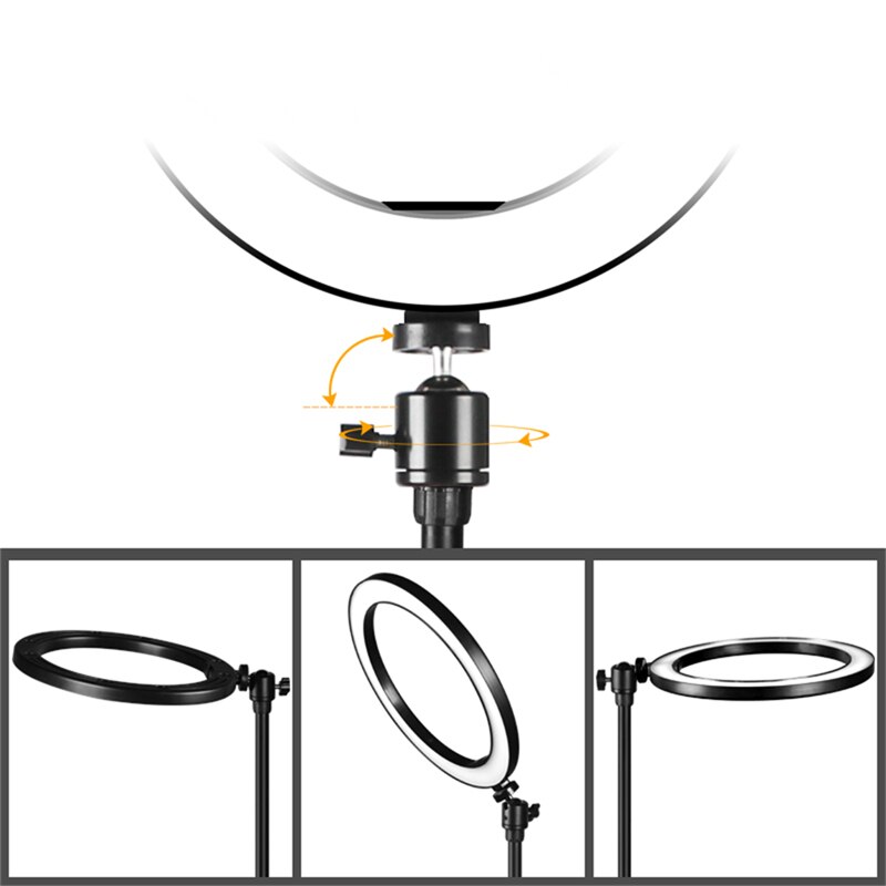 Support de téléphone Monopode avec LED Flash Annulaire Lumière Lampe Selfie Bâton De Support De Table avec Mobile Support Pour Téléphone Passage Tiré Pour ongles
