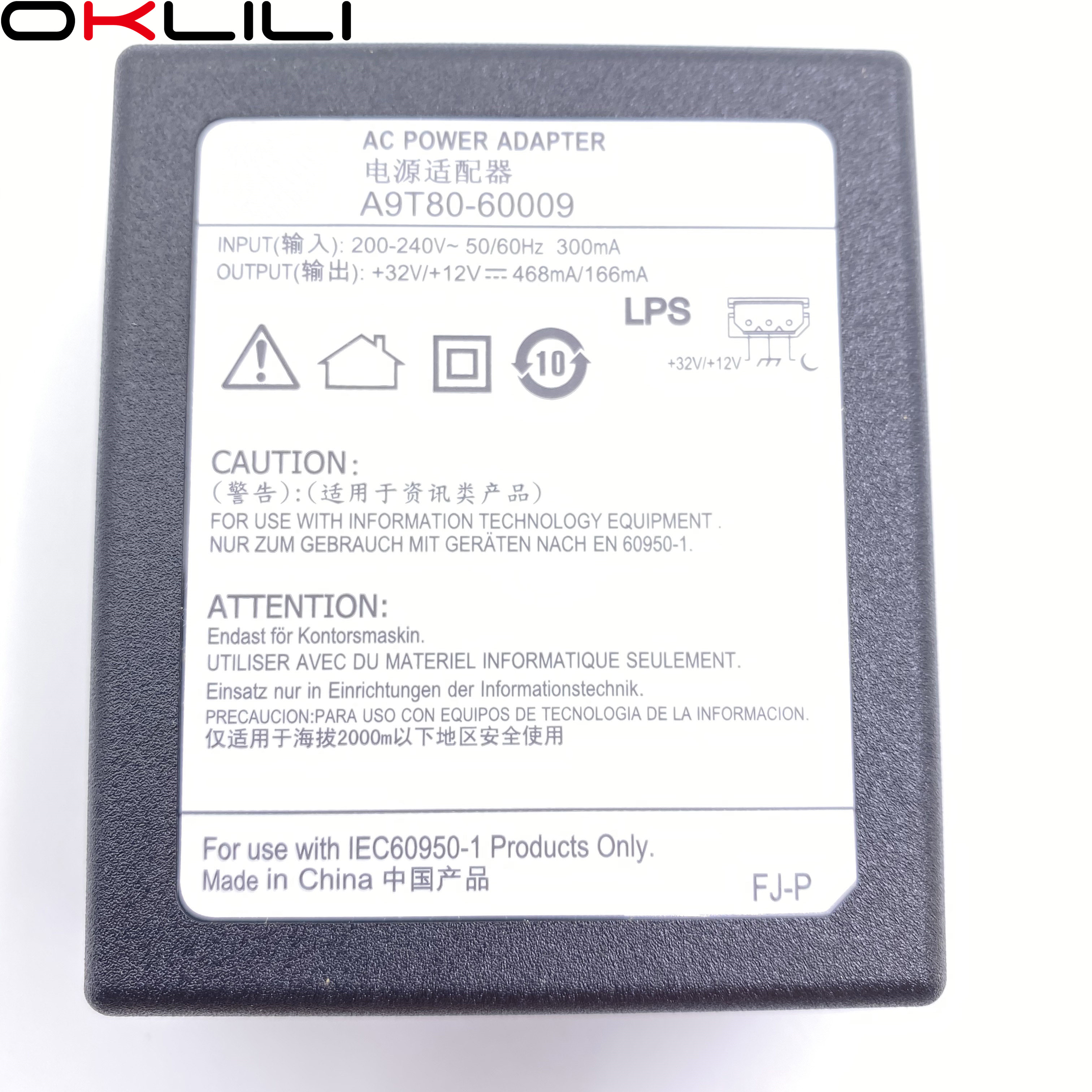 A9T80-60008 Ac Adapter Oplader Voeding + 32V 468mA + 12V 166mA Voor Hp 3545 3546 4515 4645 4646 4648 4500 5530 4630 6230 6830