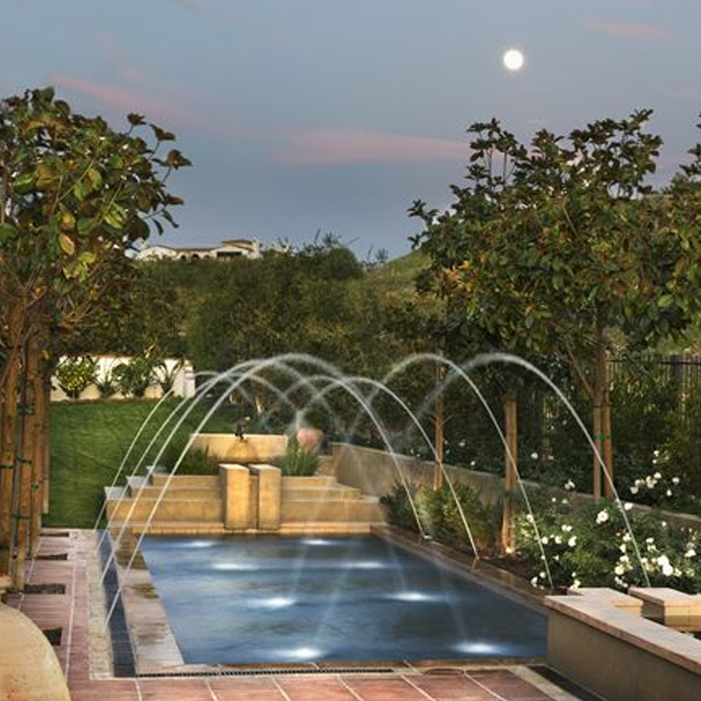 Indoor Outdoor Swimming Pool Fountain Kit PVC 1.5 Inch Pool Interfaces Adjustable Sprinklers Waterfall Fountain Practical Tools