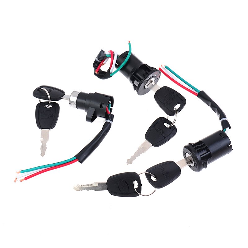 1 SET Universal Motorcycle Motorbike Ignition Switch Key with Wire for Scooter Accessories
