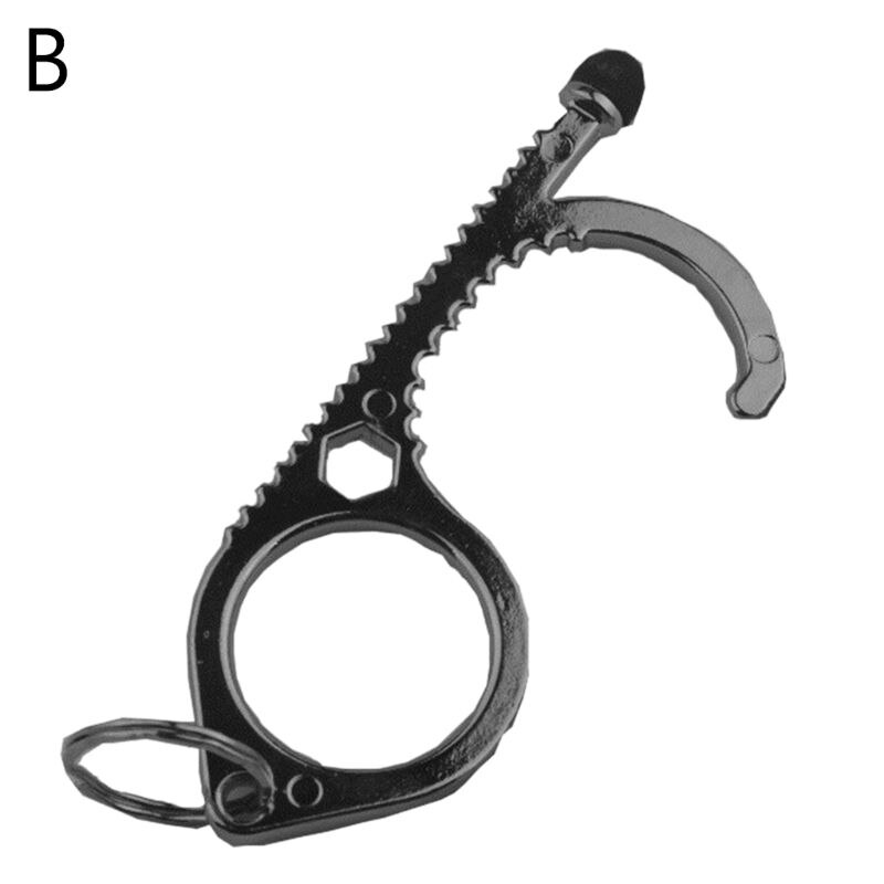 No Touch Door Opener Tool Mini Reusable Handle Keychain Press Elevator Button Hand Stick for Home Outdoor