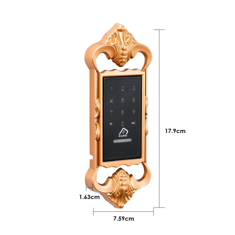 Electronic RFID Lock Digital keypad Cabinet lock keyless apartments/spa gym locker lock EM163 Golden Color