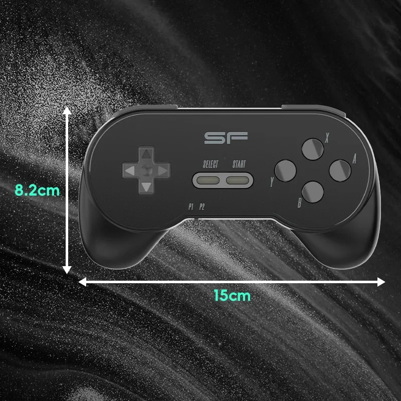 Data Frog 2PCS Zwart Game Controller voor SF2000 Game Console Draadloze Gamepad Joystick voor S7 Video Game Console Console