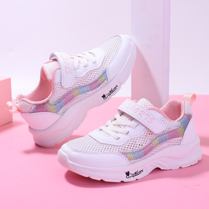 Summer Children's Sports Shoes Mesh Breathable Casual Children's Running Shoes Girls Soft Shoes Comfortable Sports Shoes