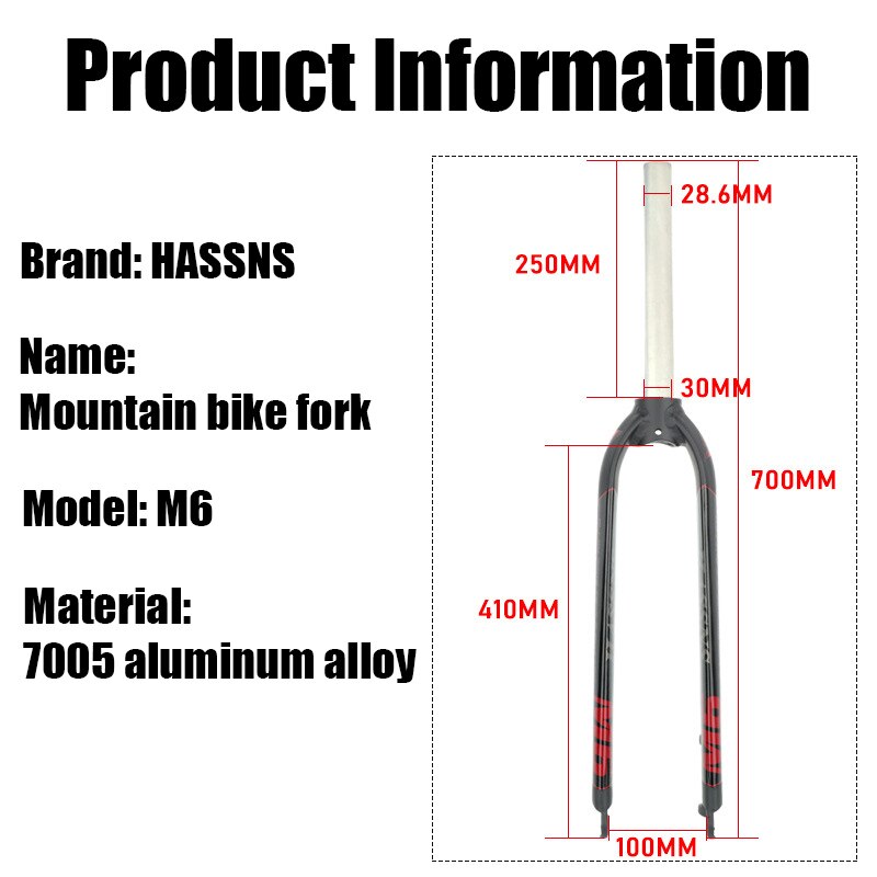 HASSNS MD5 Fork for Bicycle MTB 26 Rigid Fork 29 Mountain Bike 27.5 Front 160mm Disc Aluminum Alloy Downhill Frame Shock Cycling