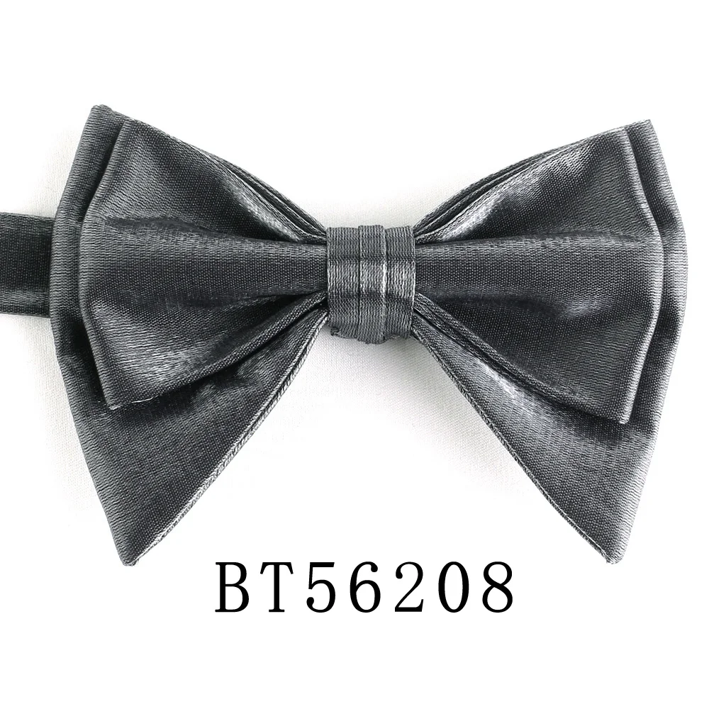 Bow Ties For Men Pre-tied Style Over sized Bow ties Gloss Fabric Solid Color Formal Men Bow tie For Wedding Party: Blue