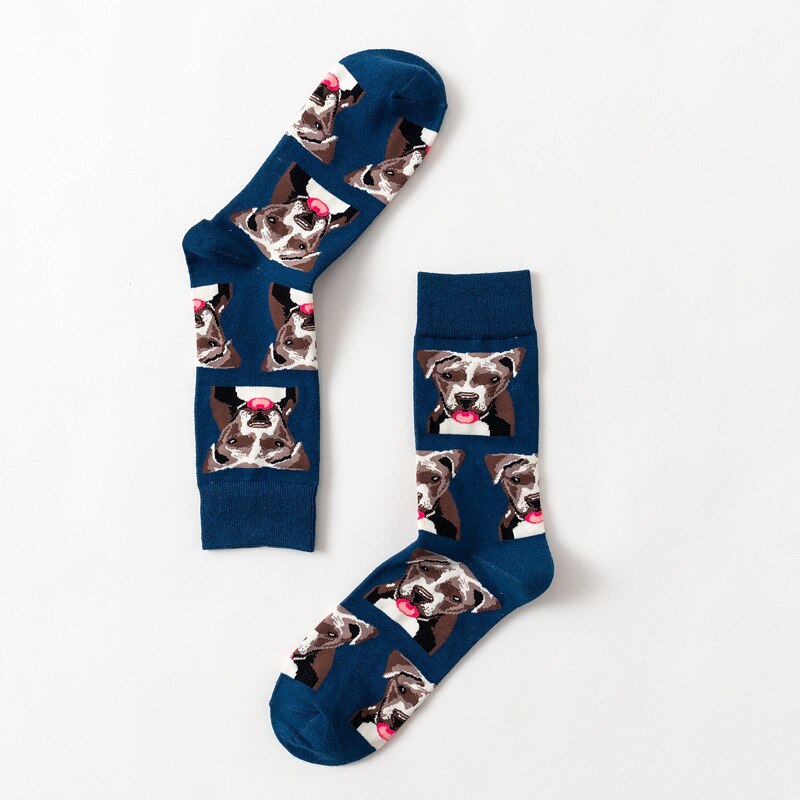 Men's Animals Dogs Socks Man's Dress Cotton Socks Funny Socks Casual Cotton Sport Socks Men's Socks: C8