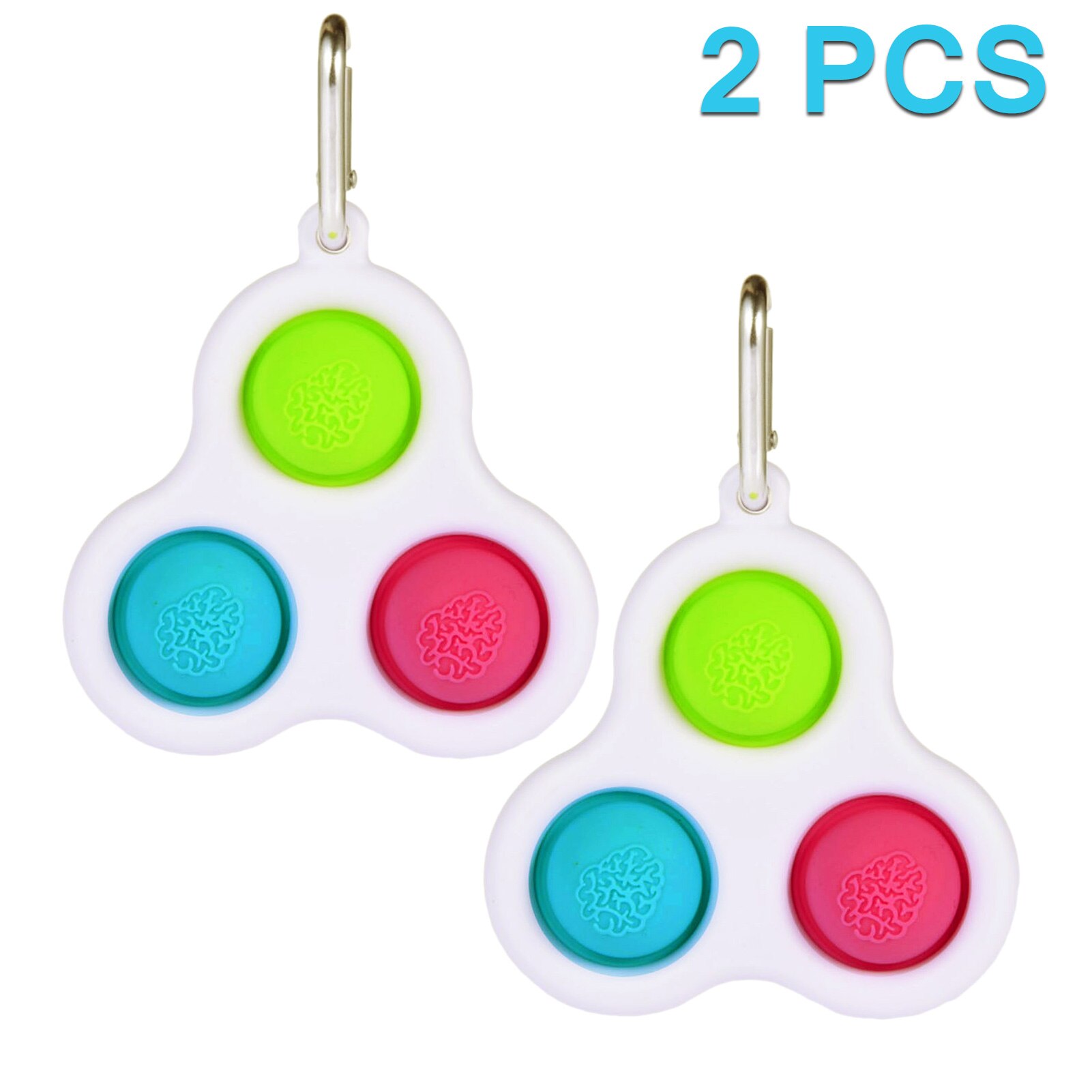 Fidget proste dołek zabawki tłuszczu mózgu zabawki Stress Relief zabawki dla dzieci dorosłych zabawki typu Fidget brelok: D 2pcs