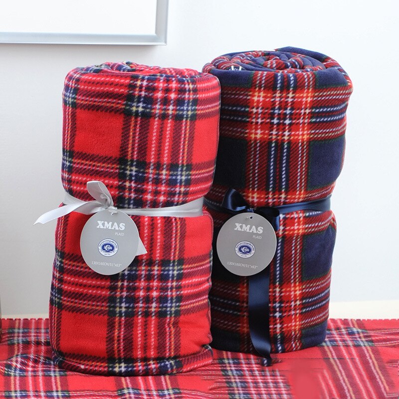 Warm Flanel Fleece Deken Voor Bed Super Zachte Fluwelen Plaid Patroon Deken Reizen Dutje Sofa Gooi Dekens Xmas Dcoration