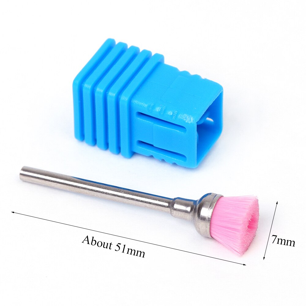 1 Uds. Cepillo de limpieza de uñas broca para manicura eléctrica herramientas de pulido artístico de uñas de Color aleatorio broca de uñas BENJ102