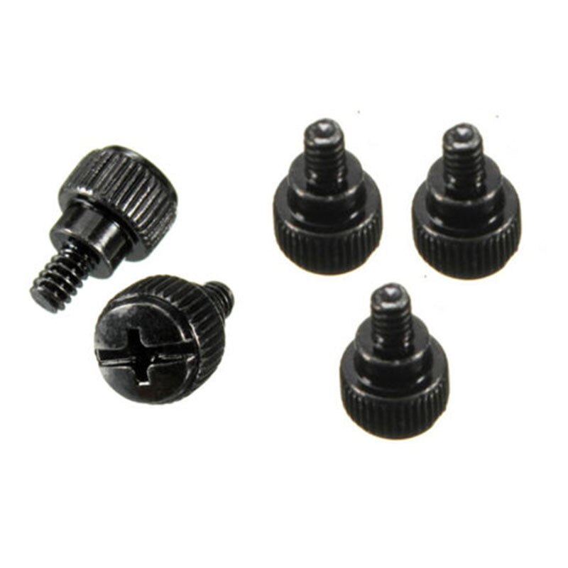 5 Stks/partij Zwart Duimschroeven Hoofd Duim Schroeven Schroef Voor Desktop Computer Pc Case 6/32