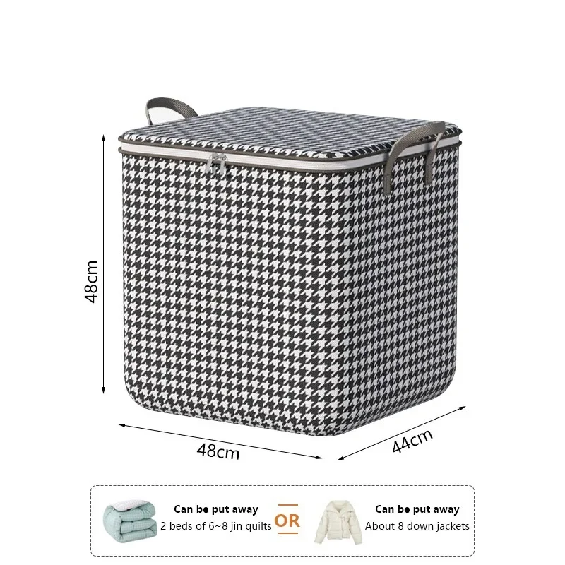 Quilt Storage Box Dustproof Organizers Non-Woven Wardrobe Space Saving Bag House-Moving Bedding Box Travel Storage Organization: Burgundy