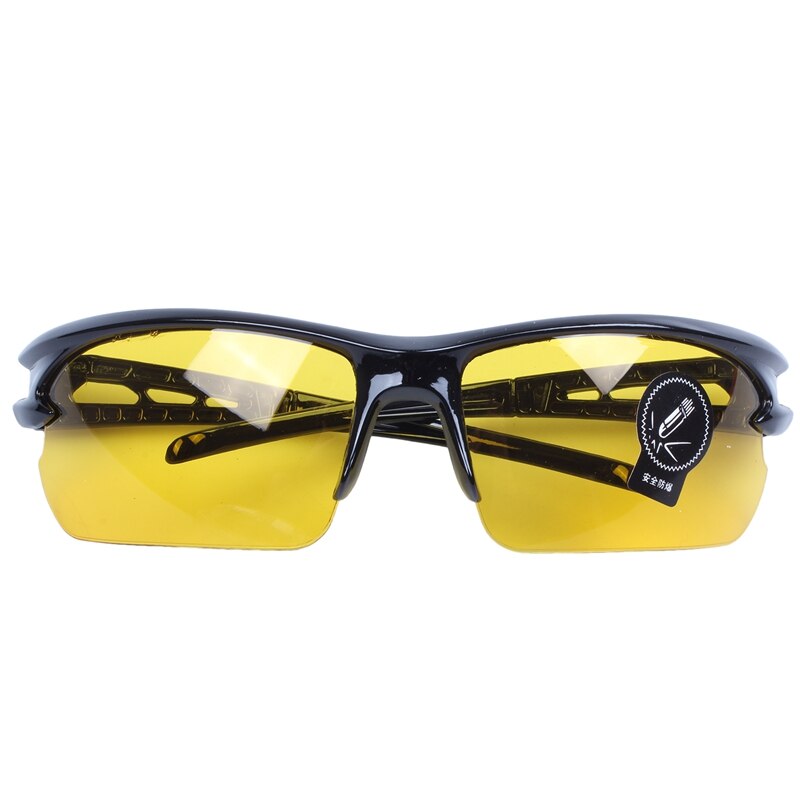Zwart Frame Geel Nachtzicht Vel Outdoor Fietsen Zonnebril