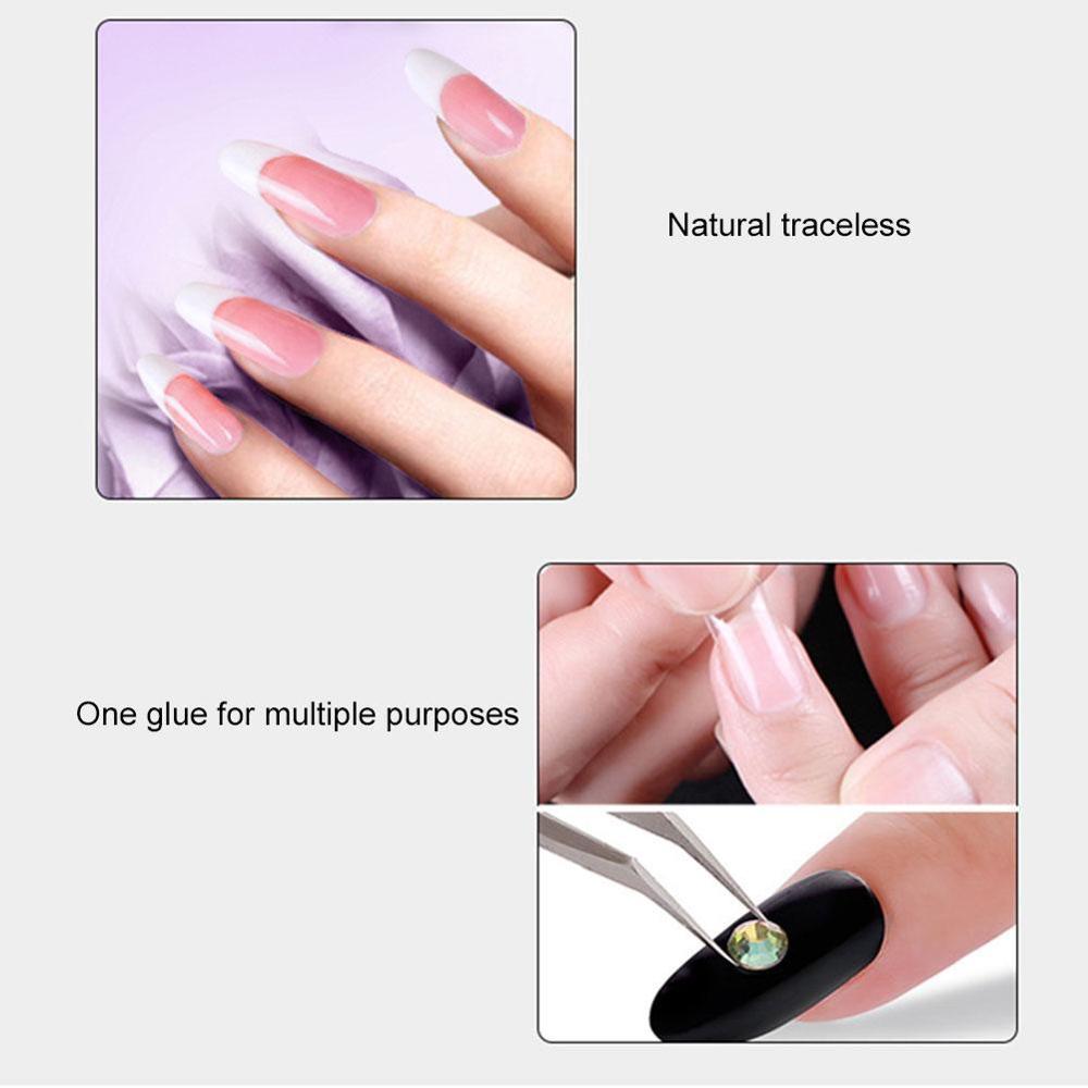 10g Nail Glue With Brush To Protect Nails Naturally Easy Quick To dry Nature Non-toxic Apply X7U7