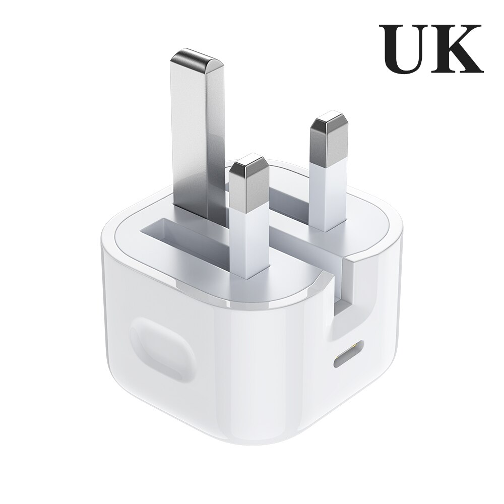 PD 20W USB-C Power Adapter Charger US EU UK Plug Quick Charge 4.0 3.0 Fast Charger For iPhone 12 Mini 11 Pro Max Xs X XR Xiaomi: UK