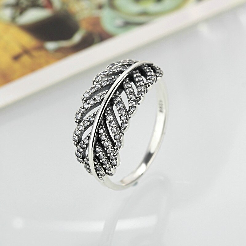 Klassisk stil stabelbar ring sløjfe knude blomster blad ring metal zirconia krystal finger lucky ring kvinde & #39 ;s bryllup fest smykker: 9 / A2