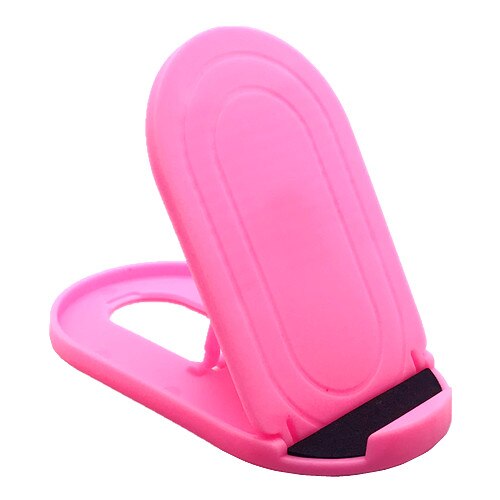 5 Color Universal Foldable Desktop Phone Holder Stand Portable Plastic Mount Stand For iPhone Mobile Phone Tablet Desktop Holder: Pink