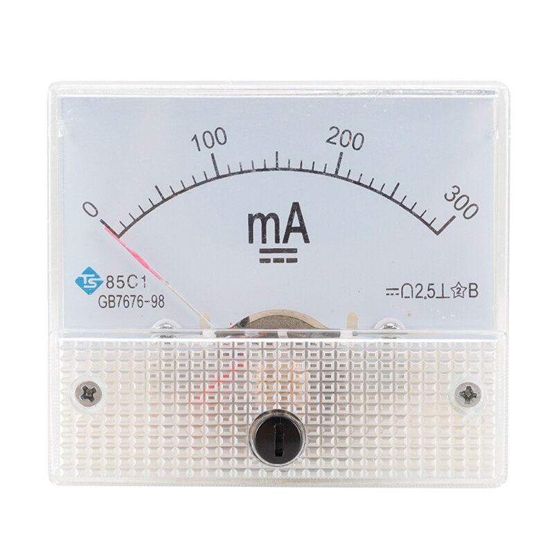 Ammeter Mechanical Pointer Type Analog Current Panel Meter Current Meter 85C1 L9CE: 300MA