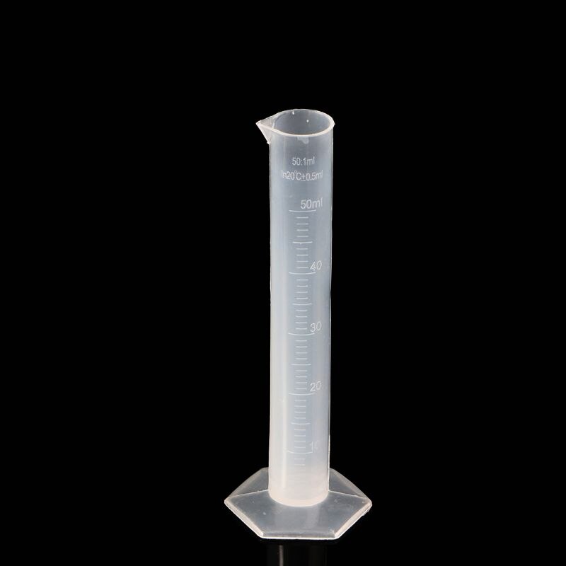 50mL Sauerei Zylinder Labor Prüfung Absolvierte Flüssigkeit Versuch Rohr Glas Werkzeug Neue M17F