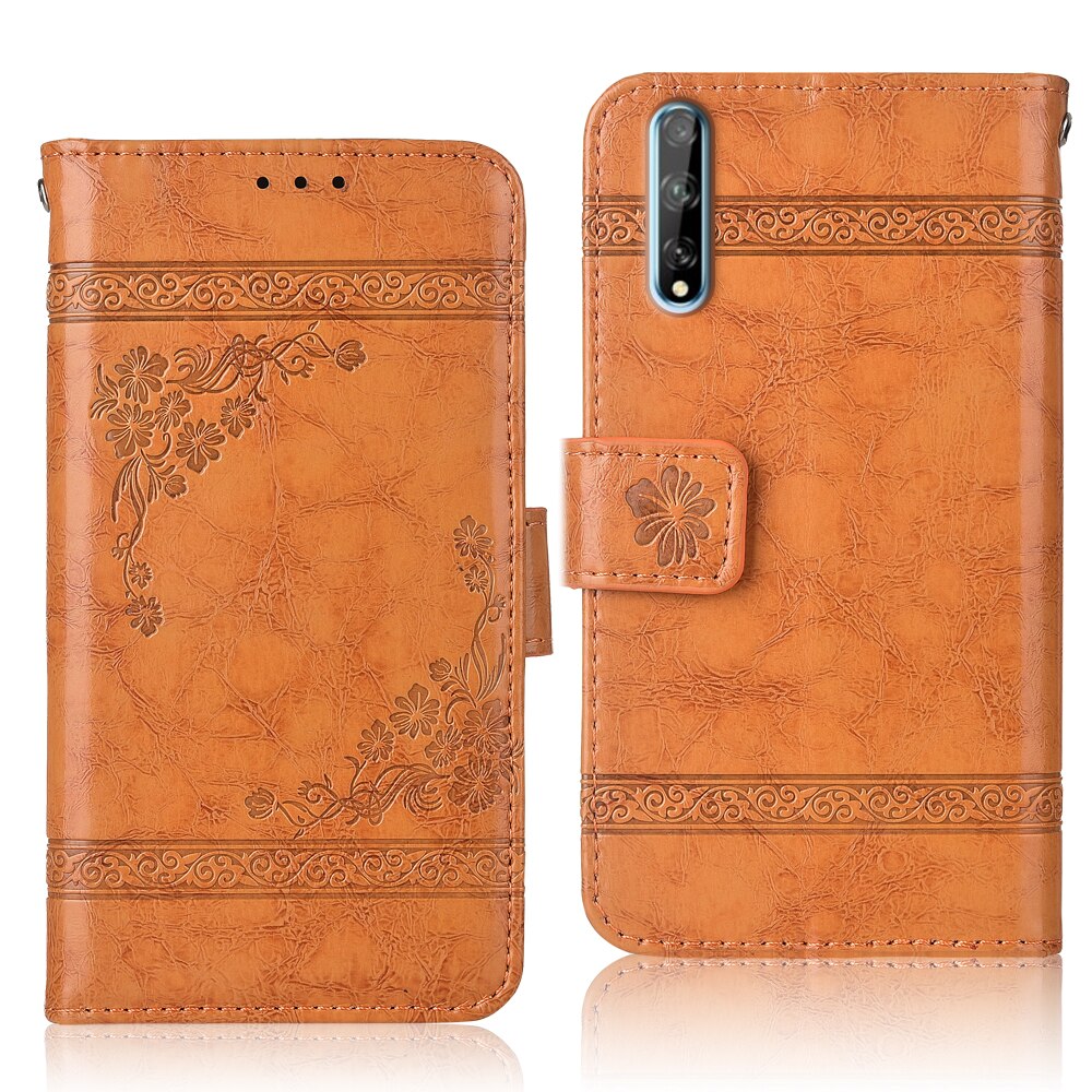 Book Case On Huawei Honor 30i Cover Huawei 30i Wallet Leather Case For Huawei Honor 30i Cover: oil-Yellow