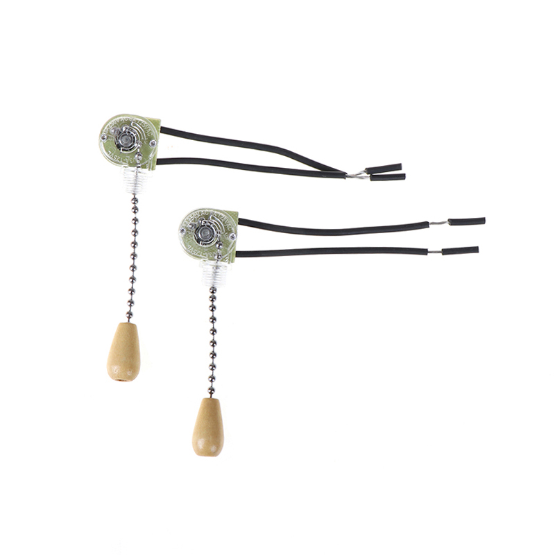 Home Pull Chain Switch Decor Ceiling Fan Light Wall Light Pull Switch Replace Pull Cord Chain Switch with Wooden Bead Pendant