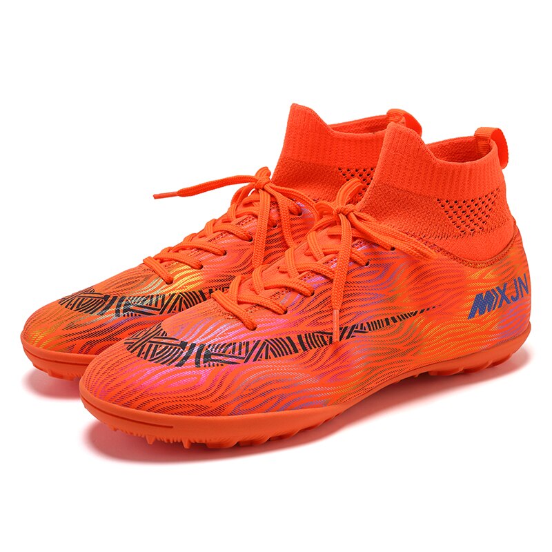 Futsal Soccer Shoes Chuteira Futebol Soccer Shoes Competition Training Men Football Boots Soccer Cleats Sneakers: TF orange