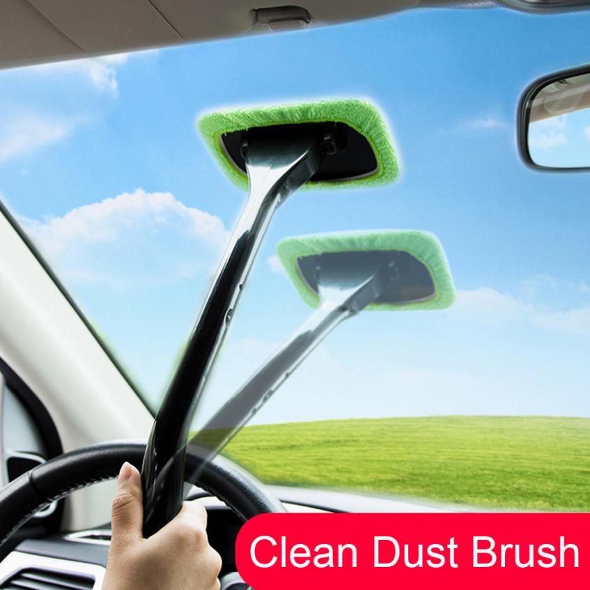 Auto Wassen Borstel Window Cleaner Lange Handvat Stof Borstel Voorruit Schoonmaken Brus Een Goede Schoonmaak Tool Voor Vele Soorten auto 'S