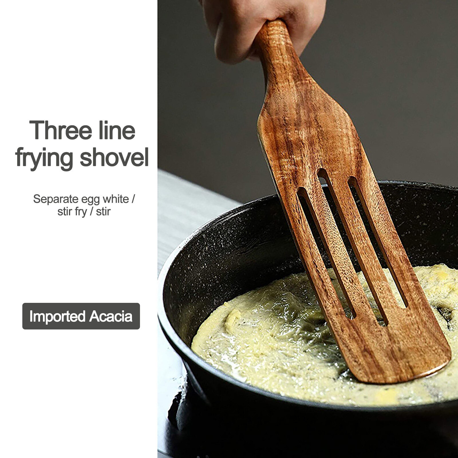 Long Handle Spatula Wood Spatula Stir Cooking Set