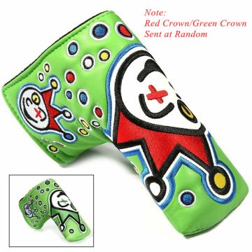 Golf putter cover klinge headcover sjovt head cover pu læder til golfsport: Grøn