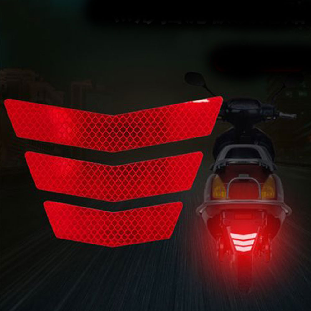 Motorrad-Aufkleber, reflektierende Warnung, trapezförmiger Pfeil, hinterer Schwanz, KotflüGel, Rennen, Stoßstangenaufkleber, Klebeband für Auto, LKW, Fahrrad: verrotten