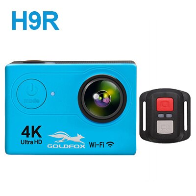 H9r action kamera  hd 4k wifi 2 inch 170d vandtæt vandtæt hjelm videooptagelse dv recoder sports cam med fjernbetjening: Blå