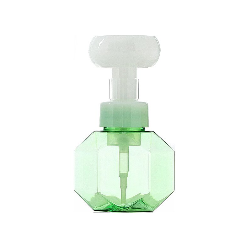 Push-type Soap Dispenser Emulsion Dispensing Bottle Plastic Transparent Bottle Shower Gel Hand Soa Foamer Foam Bottle 300ml: green