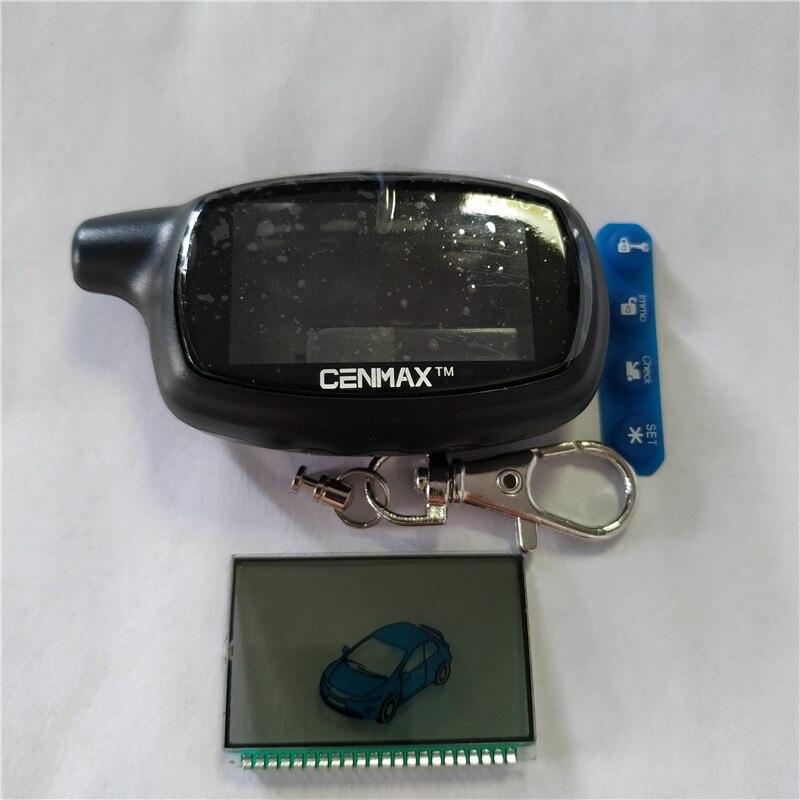 LCD CENMAX ST 7A+Case Russian LCD remote control for CENMAX ST7A 7A LCD keychain car remote 2-way car alarm system