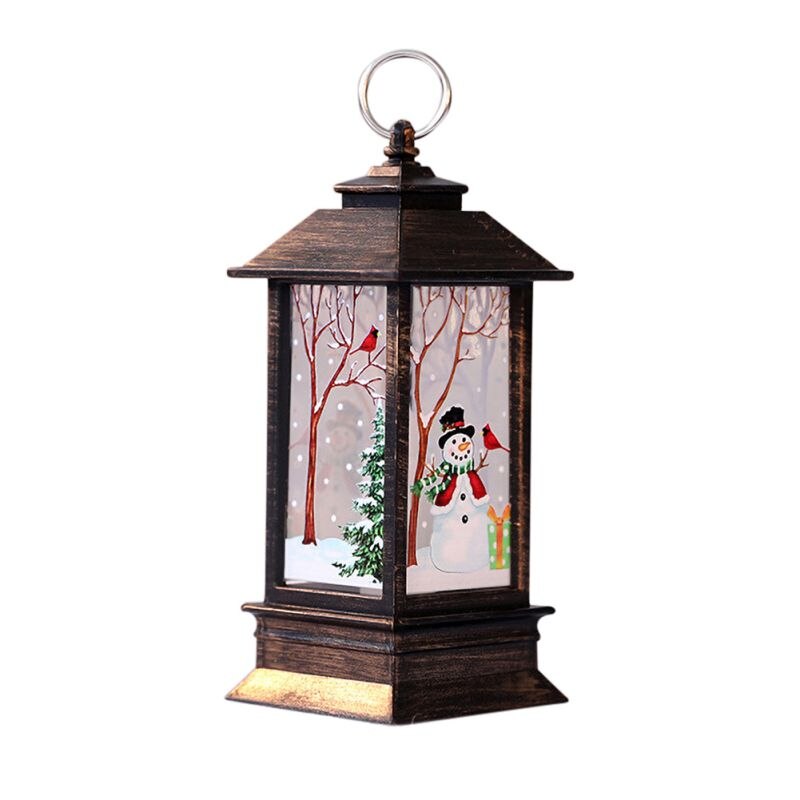 Kerst Led Simulatie Licht Olie Lamp Xmas Kaars Nachtlampje Opknoping Ornament Craft