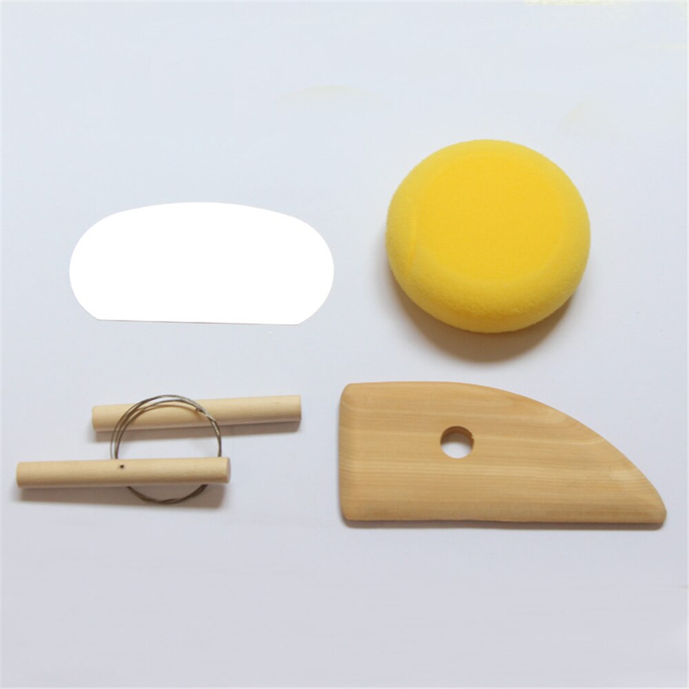 8 Piece Set Wooden Clay Ceramics Molding Tools Wood Pottery Trimming Tools