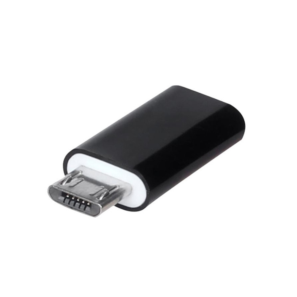 Typ-C Stecker auf Mikro USB 2,0 Weibliche USB 3,1 Konverter Daten Adapter Typ C Zu USB Mikro USB Telefon Adapter Konverter: Schwarz